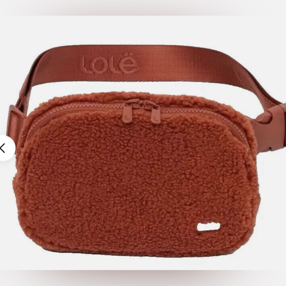 Lole Fleece Crossbody Belt Shoulder Bag in Copper/Cinnamon
